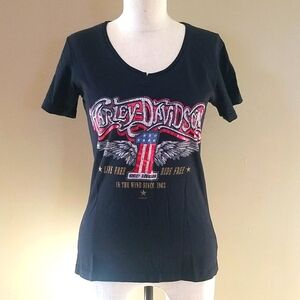 3 size small ladies Harley Davidson t-shirts